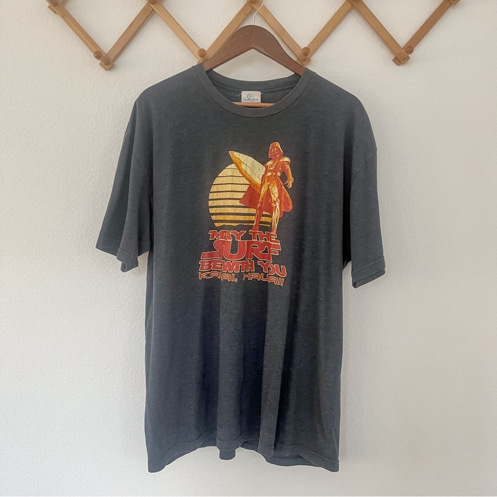 Star Wars Darth Vader Vintage Beach Style Parody Hawaii Short Sleeve Tee